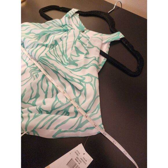 R&K NWT  halter maxi dress size 12 green and white - Picture 6 of 8